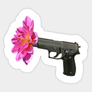 Enough Flower Gun - Anti Gun Violence - "Enough" Engraving Sticker